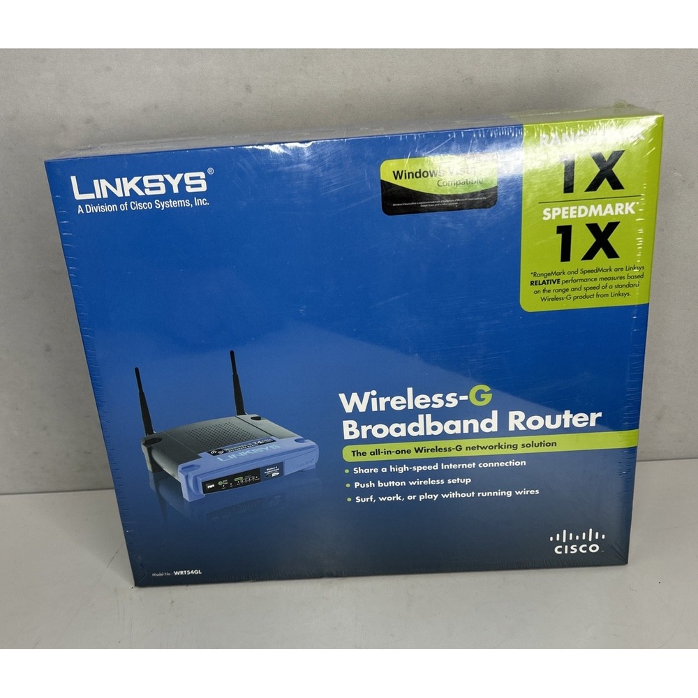 Linksys Model WRT54GL Wireless-G Wireless Broadband Router (New  Factory Sealed)